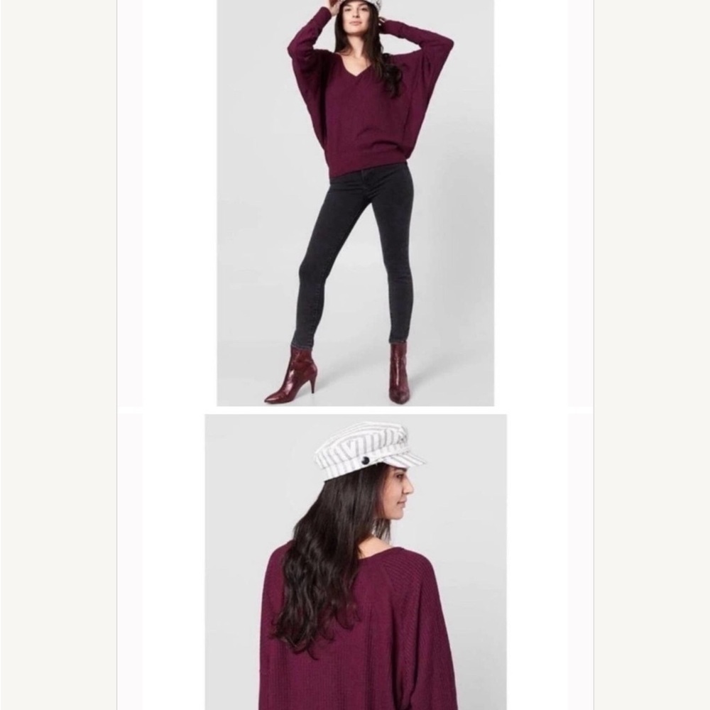 Free People Santa Clara Thermal Top- Mulberry